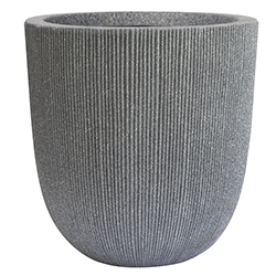 Porta macetero Gris 38x36cm Diseño Pliegues