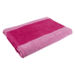 Toalla Playa Stripe Rosa Fucsia 90x180cm 400g Spring