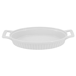 Bandeja Seyda Oval Blanca de 30cm con Agarradera