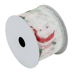 Cinta Navideña Blanco Plata Noel 2 1/2