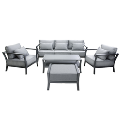 Mueble de Patio Shangri Gris 5 Piezas