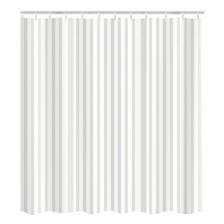 Cortina de Baño PVC Blanca Stripes Vertical 180x180cm