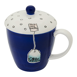 Jarro con Tapa de 13oz para Tea Lacock Azul Thompsonville