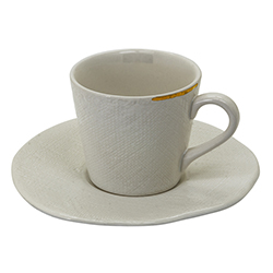 Taza de 5oz con Plato Deco Dudley Blanco Thompsonville