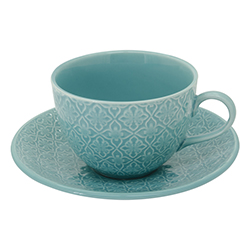 Taza de 8oz con Plato Brighton Verde Thompsonville