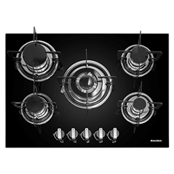 Cocina a Gas con 4 Quemadores +1 Triple Llama de 70x51cm Mastermaid