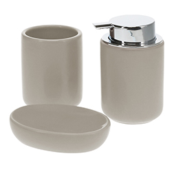 Accesorios de Baño Beige 3 Piezas