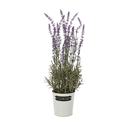 Maceta con Planta Artificial Lavanda 49cm 3 Colores