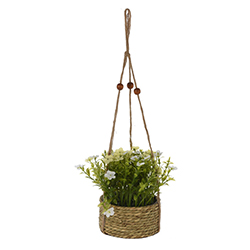 Maceta Colgante con Planta Artificial 15cm  