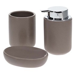 Accesorios Taupe de Baño 3 Piezas