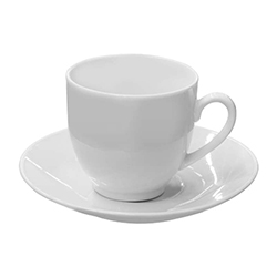 Taza con Plato Dune Blanco Porcelana