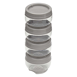 Contenedor Plástico Redondo 160ml 4 Piezas Home Basics