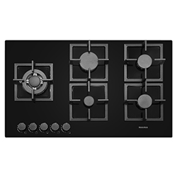 Cocina a Gas con 4 Quemadores + 1 Triple Llama 87x51cm Mastermaid