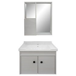 Mueble de Baño Aéreo Blanco con Espejo y Botiquín 60x47cm