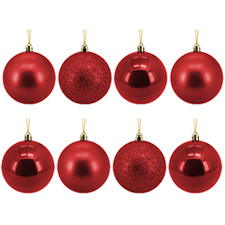 Bola Navideña Rojo 5cm 8 Piezas