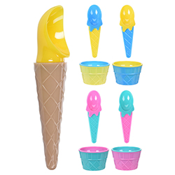 Copas con Cucharas para Helado 9 Piezas