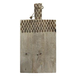 Tabla de Madera Hoja para Piqueo 33x23cm