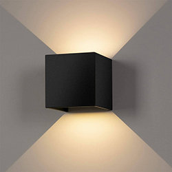 Lámpara Led Mini Exterior Ajustable Bidireccional Negra 2w 