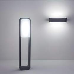 Bolardo LED para Exterior Negro 80cm 10W Luz Cálida 3000k Eurolight