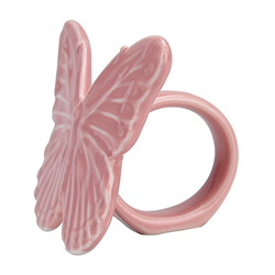 Anillo Porta Servilleta Mariposa Rosa