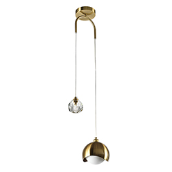 Lámpara de Techo Bologna G9 2x5w Oro Luz Cálida