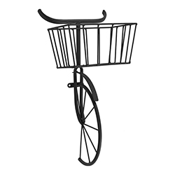 Porta Maceta de Pared Diseño de Bicicleta Negro