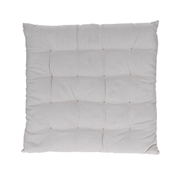 Cojín Blanco de Tela 38x38cm para Silla 