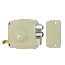 Cerradura de Sobreponer Beige Derecha 50mm Kwikset