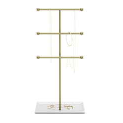 Porta Joyas Trigem Blanco Bronce