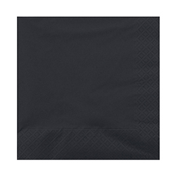 Servilleta Black 33x33cm 20 Unidades