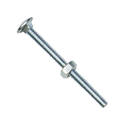 Perno con Tuerca Cabeza Redonda 1/4X3 Grado 2 Galvanizado Rosca UNC