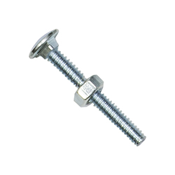 Perno con Tuerca Cabeza Redonda 1/4X2 Grado 2 Galvanizado Rosca UNC