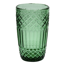 Vaso Torgau Verde Alto de Vidrio 13oz