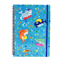 Cuaderno Espiral de 1 Linea Shark A4