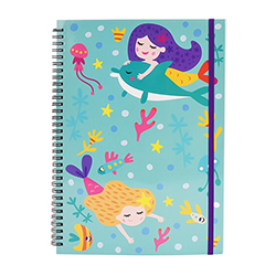 Cuaderno Espiral de 1 Línea Mermaid A4  