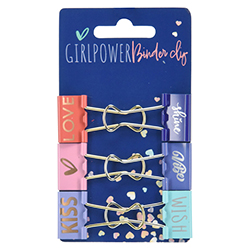 Pinza Sujeta Papel 6 Unidades Girl Power