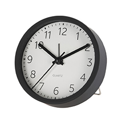 Reloj de Mesa con Alarma 9cm Negro