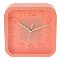 Reloj de Mesa con Alarma 13x13cm Naranja 
