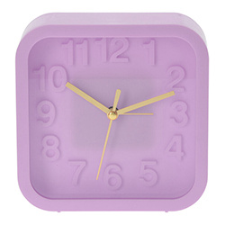 Reloj de Mesa con Alarma 13x13cm Rosa