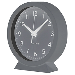 Reloj de Mesa con Alarma 15x16x4cm Gris