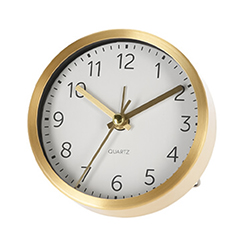 Reloj de Mesa con Alarma 9cm Oro