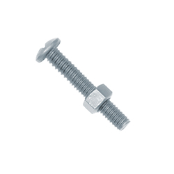 Tornillo Cabeza Redonda con Tuerca 6x45mm Galvanizado