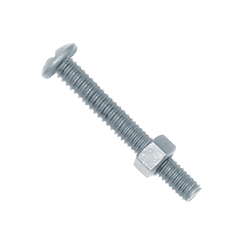 Tornillo Cabeza Redonda con Tuerca 6x50mm Galvanizado