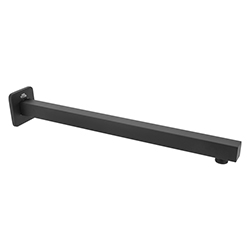 Brazo para Ducha Cuadrada para Instalación de Pared 40cm Negro Mate Vitta