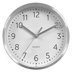 Reloj de Pared Fila 15cm Plata