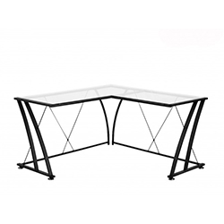 Escritorio de Vidrio con Estructura Metalica