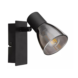 Lámpara de Pared Cleat Móvil 1 x E14 Negro