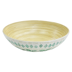 Bowl Vinh Nacar 30cm Blanco Verde