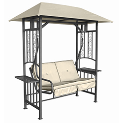 Gazebo con Silla Mecedora con Tolda para 2 Personas