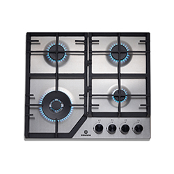 Cocina a Gas EGI-604AI con 4 Quemadores Acero Inoxidable de 58X50cm Indurama